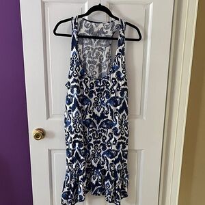 Lilly Pulitzer Blue and White Patterned Mini Dress
